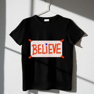 Philadelphia Phillies Believe Star Red Stripes Fan T-Shirt