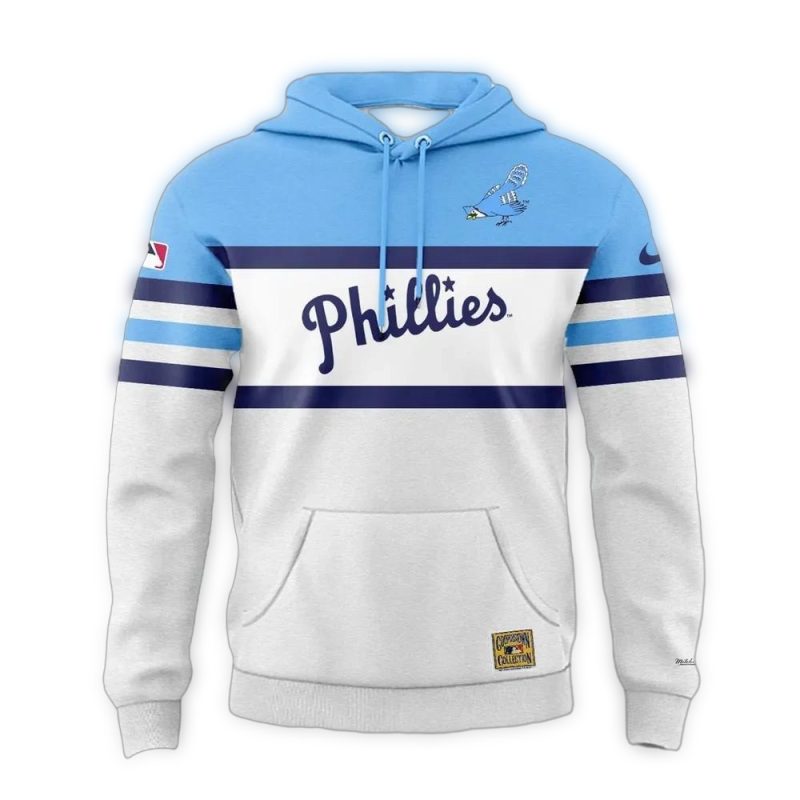 Vintage 1944-1946 Philadelphia Phillies Blue Jay All-Over Print Hoodie