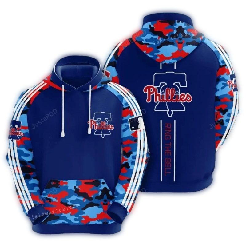 Philadelphia Phillies Camouflage All Over Print Hoodie for Fans