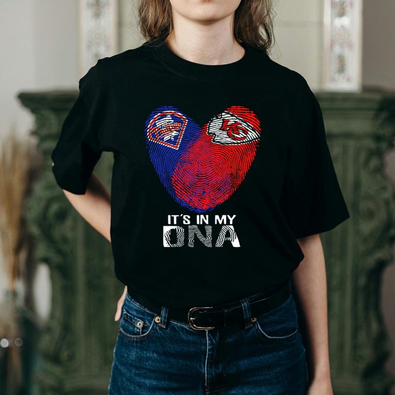 Philadelphia Phillies Chiefs DNA Fingerprint Heart Graphic T-Shirt - Image 2