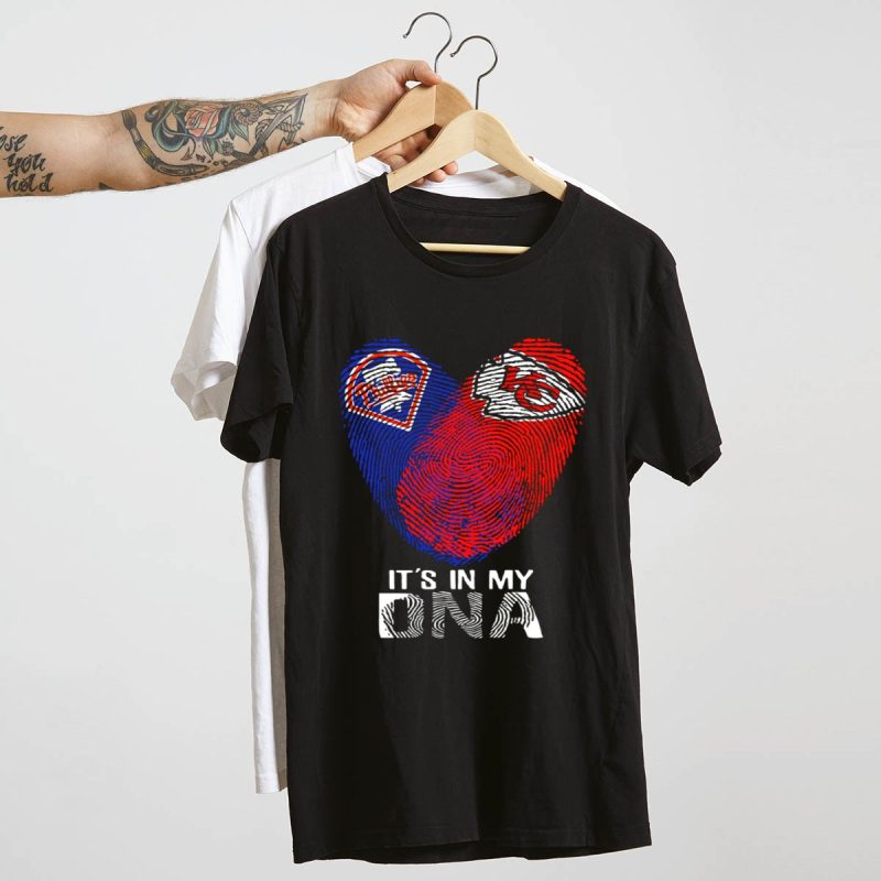 Philadelphia Phillies Chiefs DNA Fingerprint Heart Graphic T-Shirt - Image 4