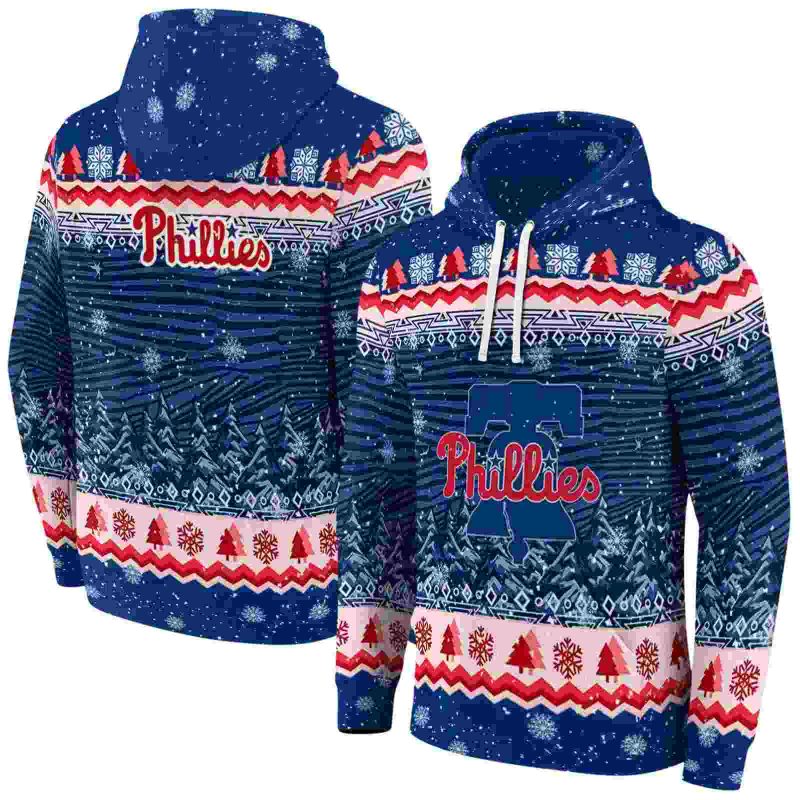 Philadelphia Phillies Christmas Trees AOP Hoodie 1