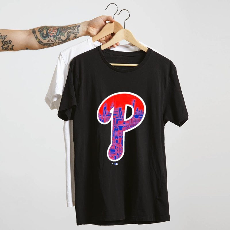 Philadelphia Phillies Skyline Graphic T-Shirt for Baseball Fans - Image 4
