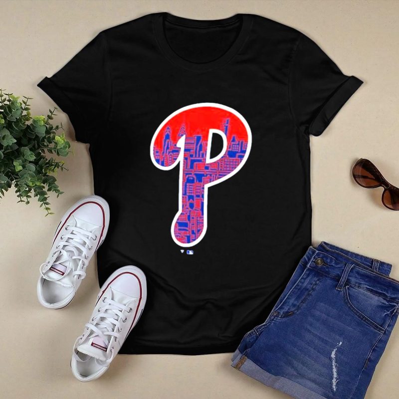 Philadelphia Phillies Skyline Graphic T-Shirt for Baseball Fans - Image 5