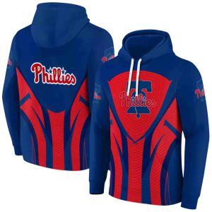 Philadelphia Phillies Concentric Lines All Over Print Hoodie