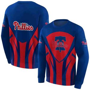 Philadelphia Phillies Concentric Lines All Over Print Sweatshirt