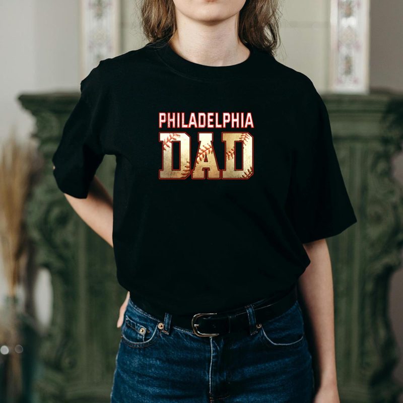 Philadelphia Phillies Dad T-Shirt - Perfect Baseball Gift for Fathers - Image 2