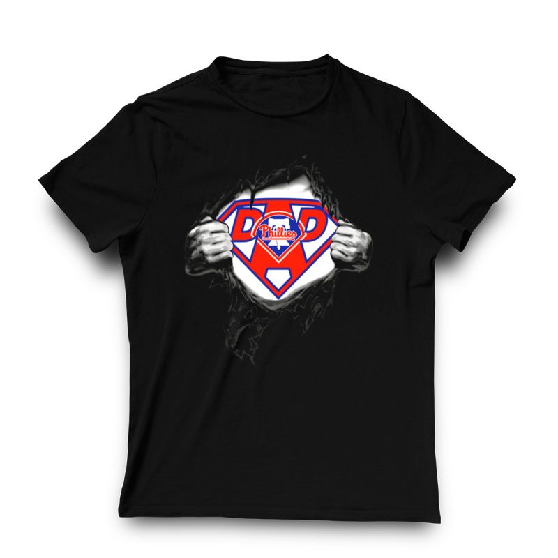 Philadelphia Phillies Superhero Logo T-Shirt for Proud Dads - Image 3