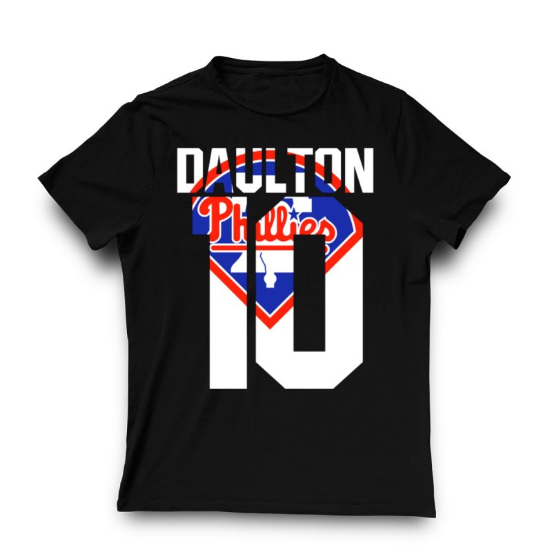 Daulton 10 Philadelphia Phillies Baseball Fan T-Shirt - Perfect for Supporters - Image 3