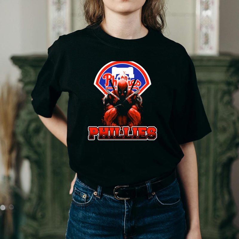 Philadelphia Phillies Deadpool Fan T-Shirt - Perfect for Sports Enthusiasts - Image 2