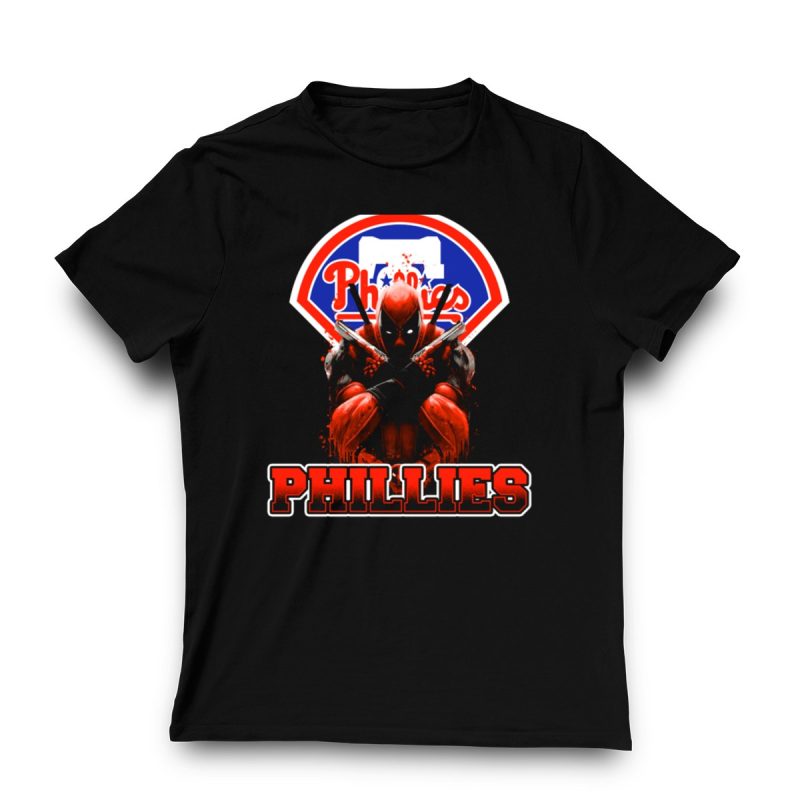 Philadelphia Phillies Deadpool Fan T-Shirt - Perfect for Sports Enthusiasts - Image 3