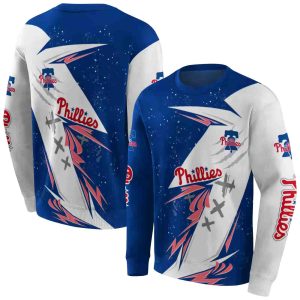 Philadelphia Phillies Dynamic Slash All Over Print Sweatshirt
