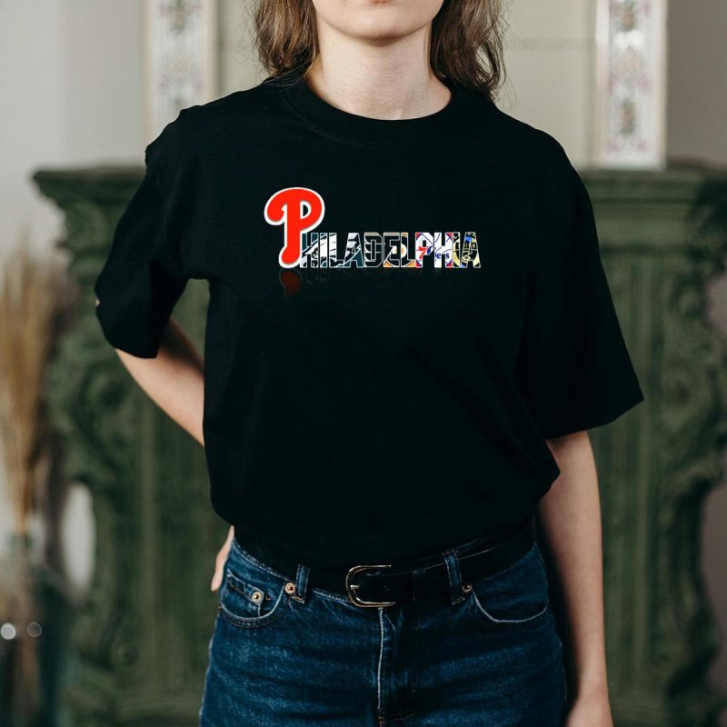 Philadelphia Sports City Icons T-Shirt: Phillies, Eagles, Flyers, Sixers - Image 2