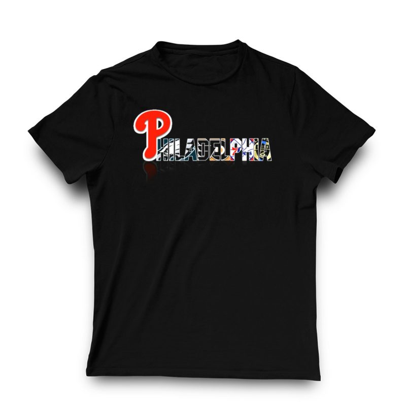 Philadelphia Sports City Icons T-Shirt: Phillies, Eagles, Flyers, Sixers - Image 3