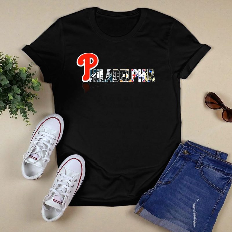 Philadelphia Sports City Icons T-Shirt: Phillies, Eagles, Flyers, Sixers - Image 5