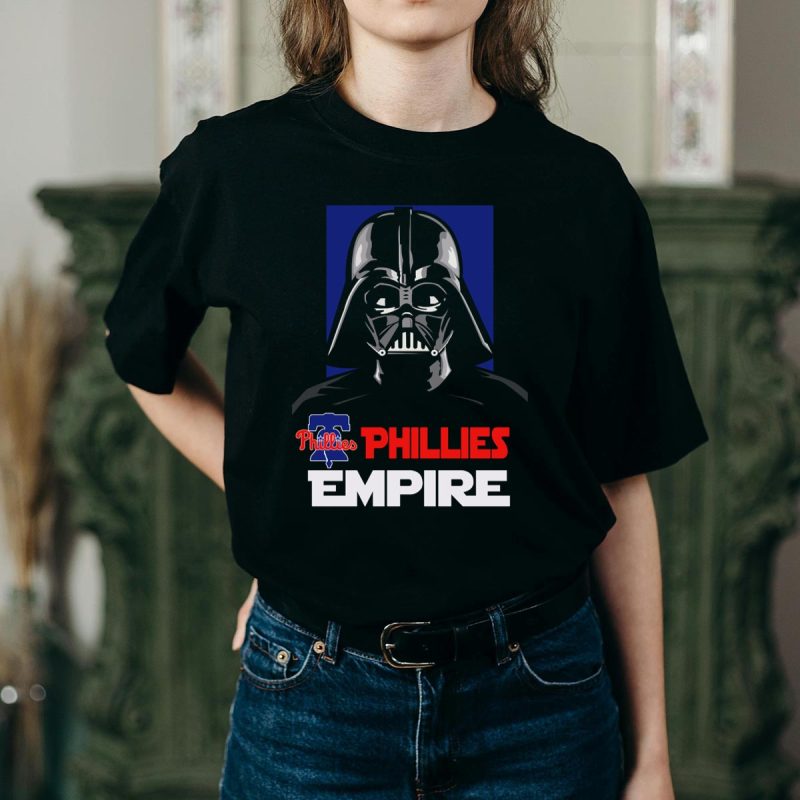 Philadelphia Phillies Darth Vader T-Shirt - Star Wars Fan Apparel - Image 2