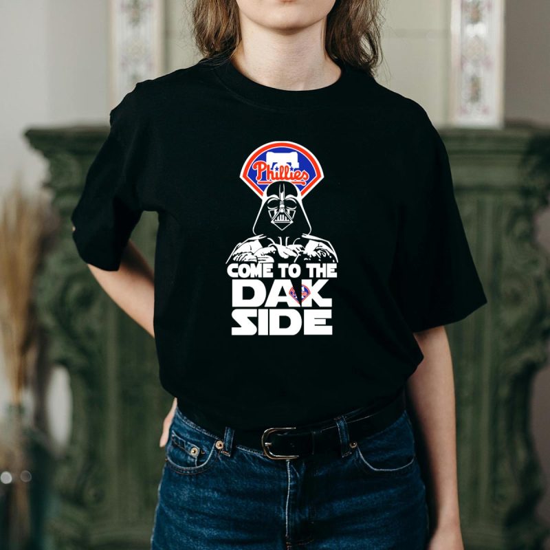 Darth Vader Dark Side T-Shirt for Philadelphia Phillies Fans - Image 2