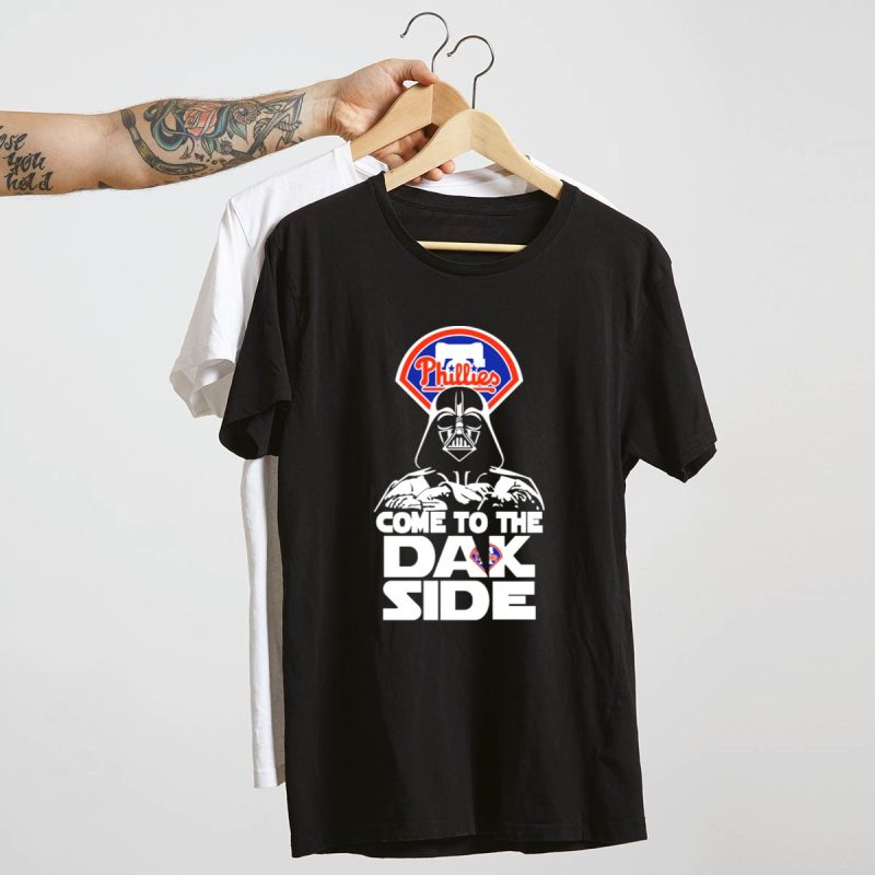 Darth Vader Dark Side T-Shirt for Philadelphia Phillies Fans - Image 4