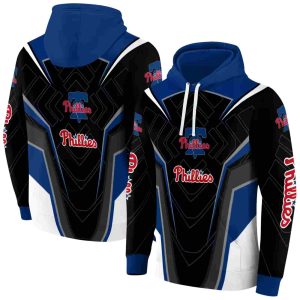 Philadelphia Phillies Futuristic Pattern All Over Print Hoodie