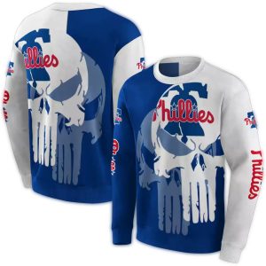 Philadelphia Phillies Graphic Punisher All Over Print Sweatshirt
