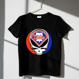 Grateful Dead Skull Philadelphia Phillies T-Shirt for True Fans