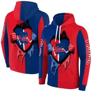 Philadelphia Phillies Heartbeat Graphic All Over Print Hoodie