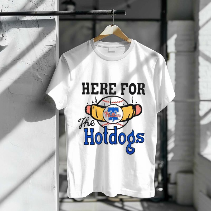 Philadelphia Phillies Baseball Fun T-Shirt for Hotdog Lovers - Image 3