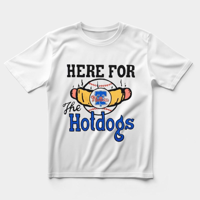 Philadelphia Phillies Baseball Fun T-Shirt for Hotdog Lovers - Image 5