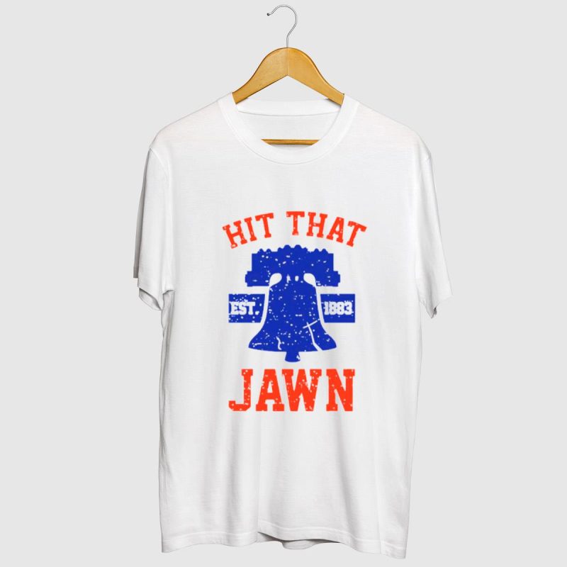 Philadelphia Phillies Liberty Bell T-Shirt - Hit That Jawn Established 1883 - Image 2