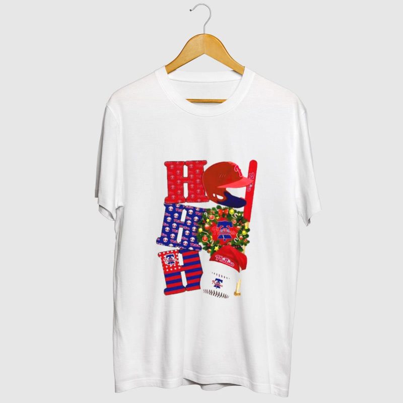 Philadelphia Phillies Merry Christmas T-Shirt for Sports Enthusiasts - Image 2