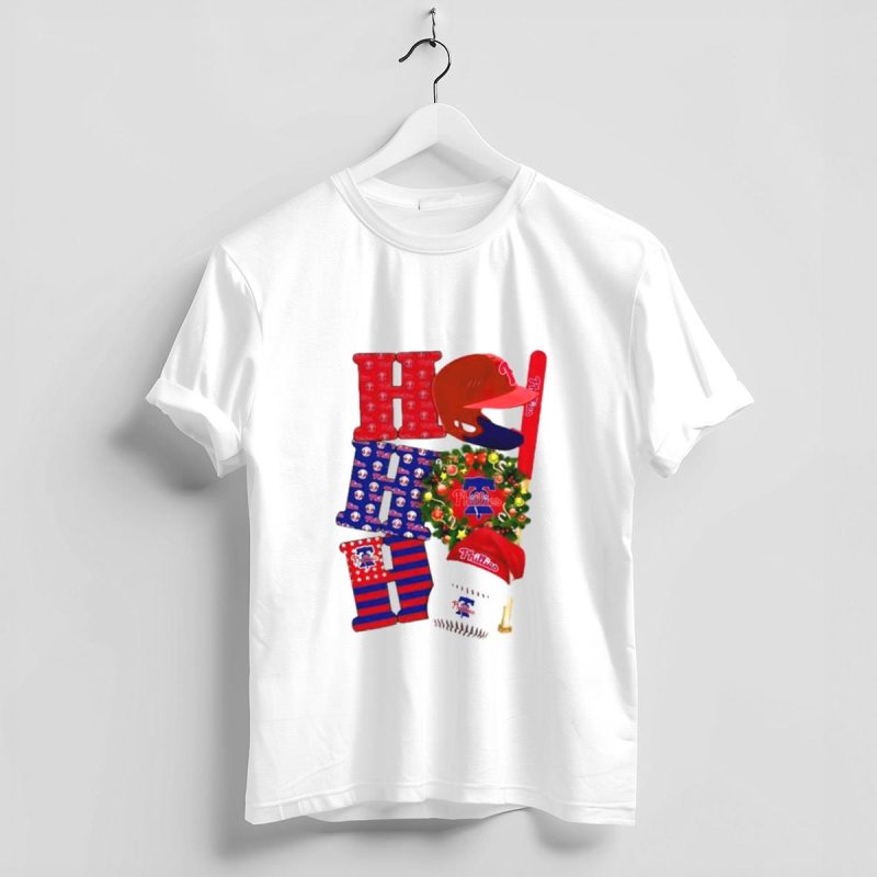 Philadelphia Phillies Merry Christmas T-Shirt for Sports Enthusiasts - Image 4