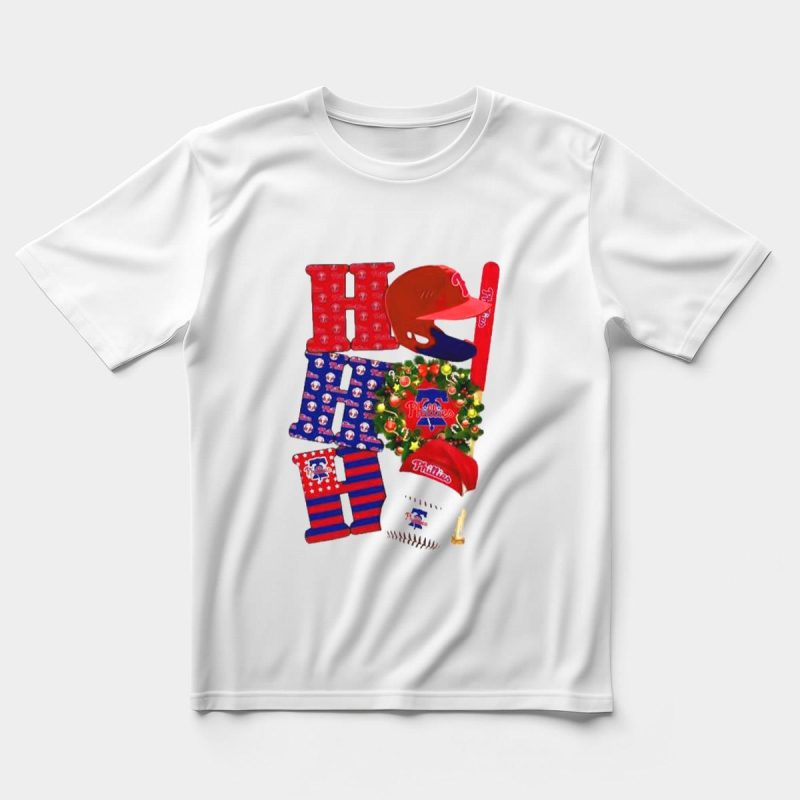 Philadelphia Phillies Merry Christmas T-Shirt for Sports Enthusiasts - Image 5
