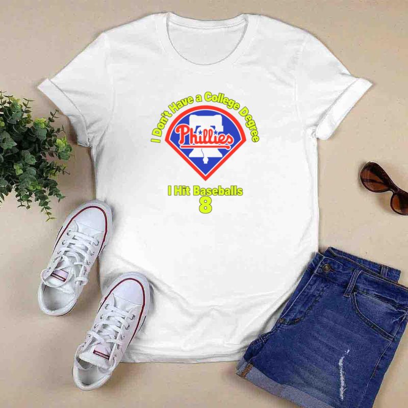 Philadelphia Phillies Baseball T-Shirt - No Degree, Just Home Runs Design - Image 6