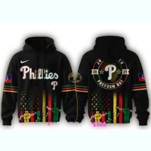 Philadelphia Phillies Juneteenth All Over Print Hoodie for Fans