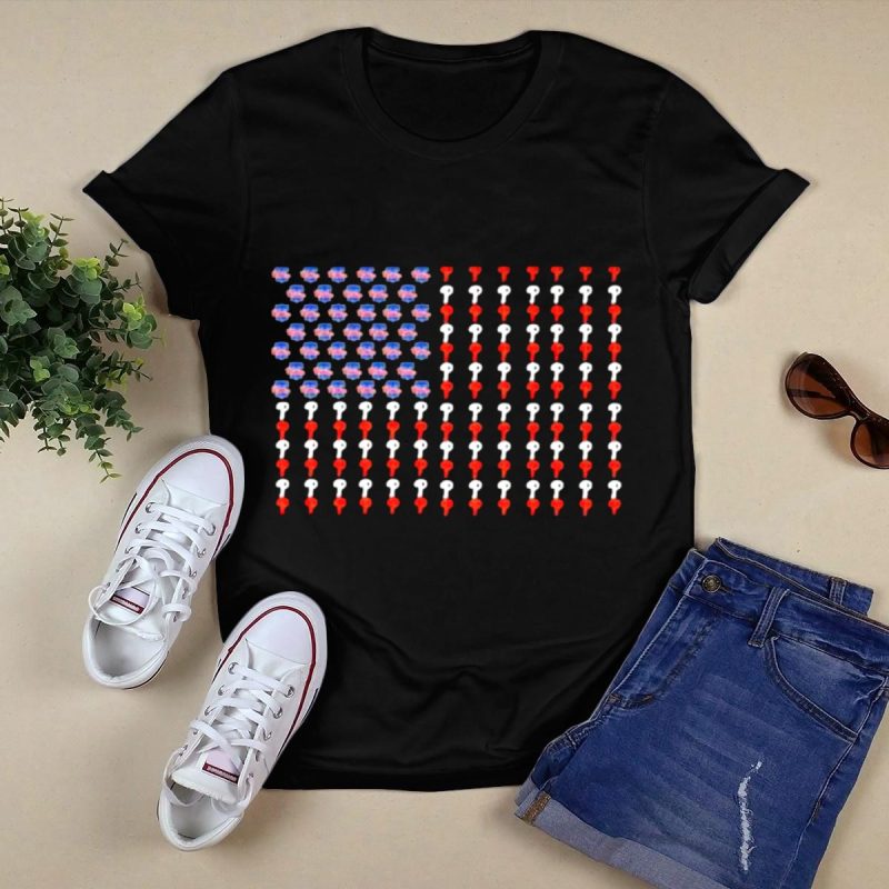 Philadelphia Phillies Liberty Bell USA Flag T-Shirt for Sports Enthusiasts - Image 5