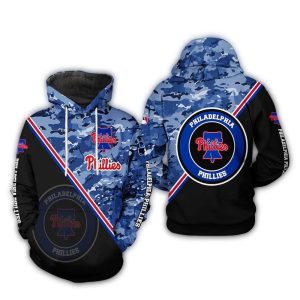 Philadelphia Phillies Camo Hoodie - All Over Print Team Design