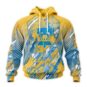 Philadelphia Phillies Childhood Cancer Awareness All Over Print Hoodie