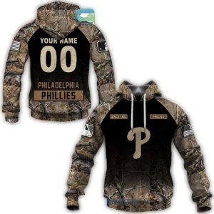 Personalized Philadelphia Phillies Camouflage All Over Print Hoodie