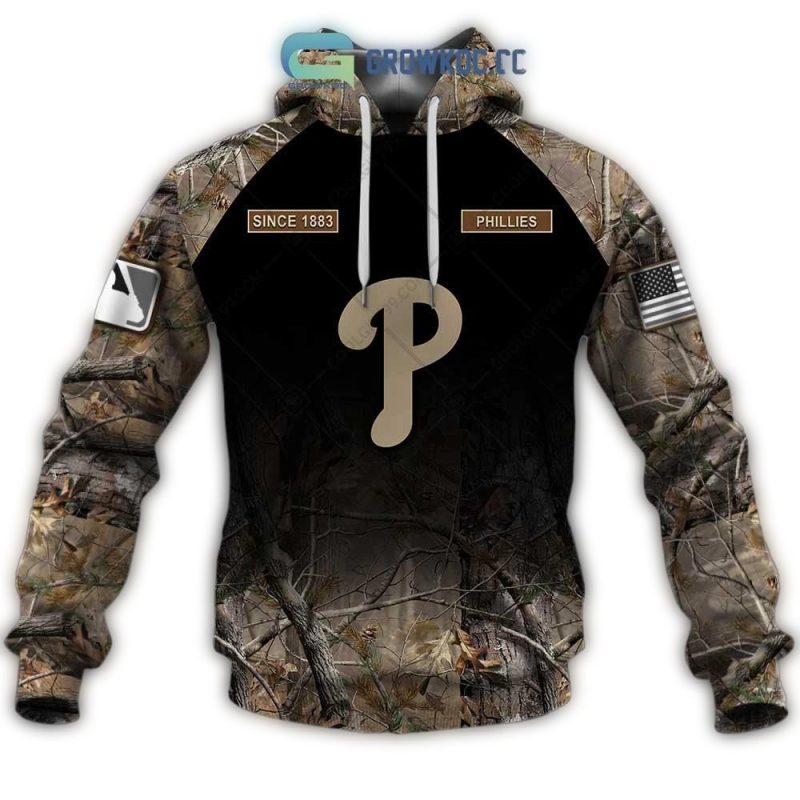 Personalized Philadelphia Phillies Camouflage All Over Print Hoodie - Image 2