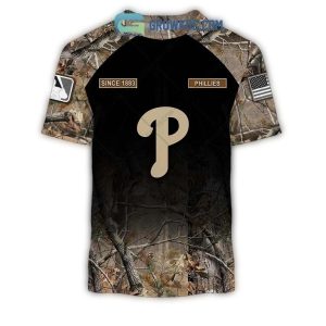 Custom Philadelphia Phillies Camouflage All Over Print T-Shirt