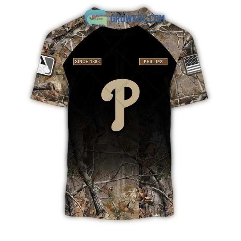 Custom Philadelphia Phillies Camouflage All Over Print T-Shirt