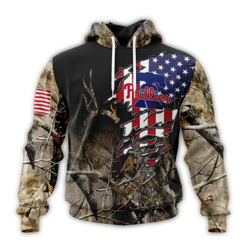 Personalized Philadelphia Phillies Camo Realtree All-Over Print Hoodie