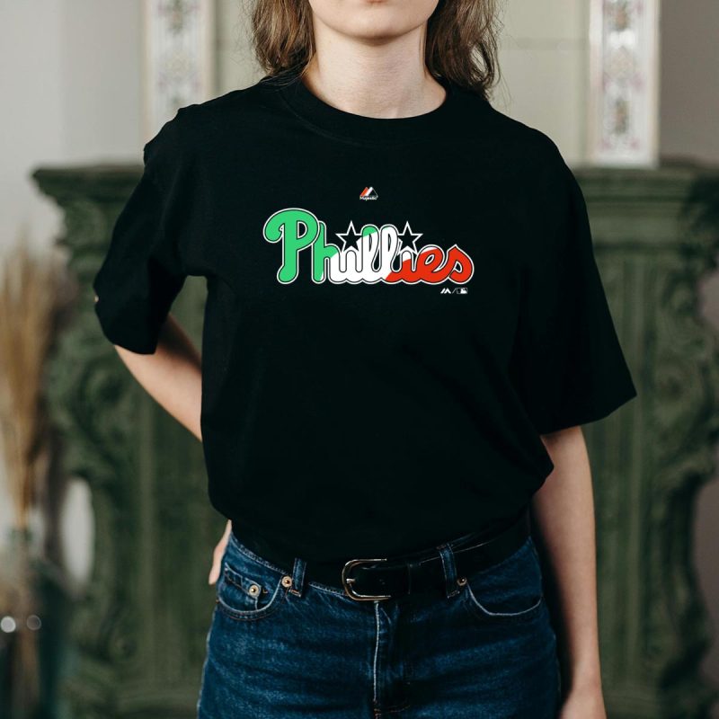 Philadelphia Phillies Majestic Star T-Shirt - Green, Red, Black & White - Image 2