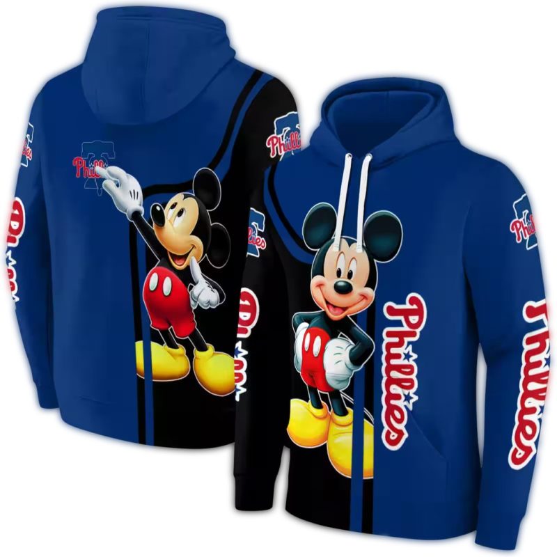 Philadelphia Phillies Mickey Mouse AOP Hoodie 1