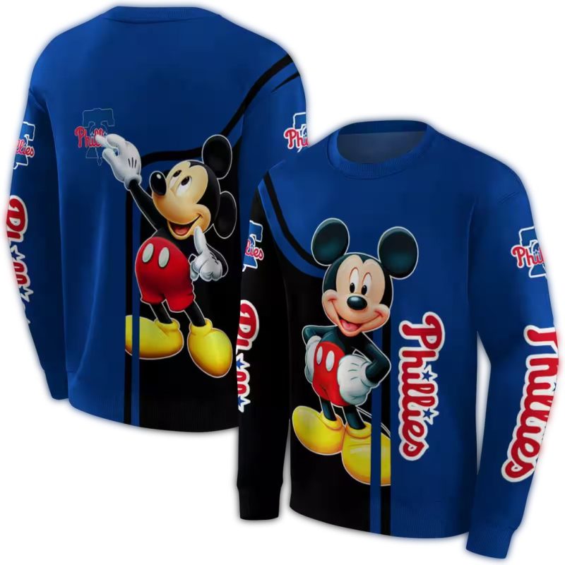 Philadelphia Phillies Mickey Mouse AOP Sweatshirt 1