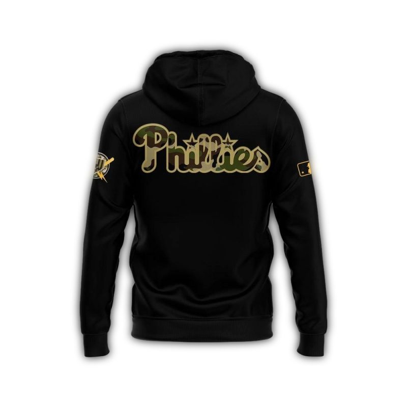 Philadelphia Phillies Military Appreciation All-Over Print Hoodie for Fans - Image 2
