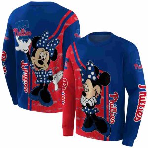 Philadelphia Phillies Minnie Mouse All Over Print Sweatshirt