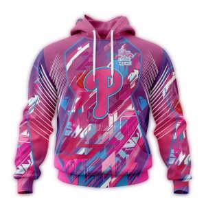 Philadelphia Phillies Fearless Against Breast Cancer All-Over Print Hoodie