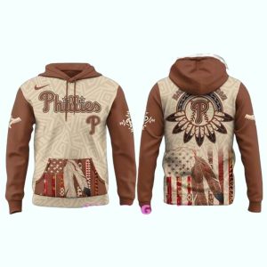 Philadelphia Phillies Native American Heritage All Over Print Hoodie