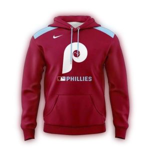 Philadelphia Phillies Vintage Logo All Over Print Hoodie for Fans